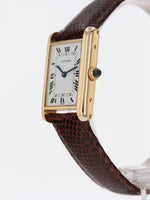 40366: Cartier 18k Vintage Tank, Paris Case, Manual