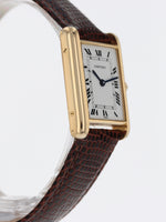 40366: Cartier 18k Vintage Tank, Paris Case, Manual