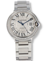 40386: Cartier Ballon Bleu, Ref. W4BB0024, Size 36mm, Custom Diamond Bezel