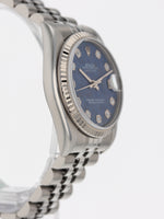 40407: Rolex Ladies Mid-Size Datejust 31, Ref. 78274 Sodalite Diamond Dial, Box and Papers 2004