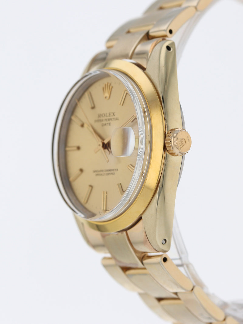 40427: Rolex Vintage Steel and Gold Plated Date, Ref. 1550, Circa 1979