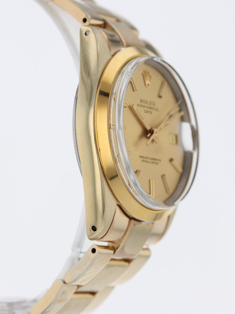 40427: Rolex Vintage Steel and Gold Plated Date, Ref. 1550, Circa 1979