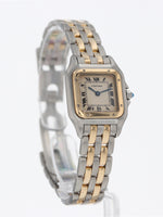 40439: Cartier Stainless Steel and 18k Yellow Gold Ladies Small Panther, Quartz