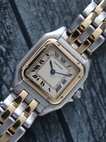 40439: Cartier Stainless Steel and 18k Yellow Gold Ladies Small Panther, Quartz