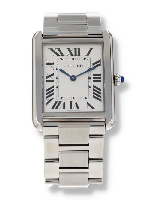 40440: Cartier Tank Solo Large, Ref. W5200014, Quartz, 2021 Card and Pouch