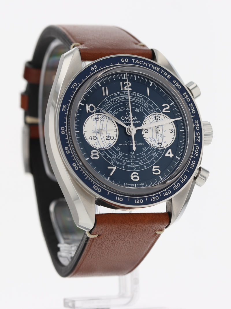 40448: Omega Speedmaster Chronoscope, Ref. 329.32.43.51.03.001 , Box and Cards Circa 2021