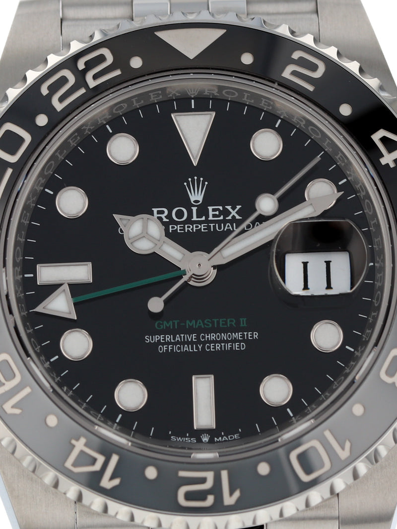 40480: Rolex GMT-Master II, "Bruce Wayne", Ref. 126710GRNR, 2024 Full Set UNWORN