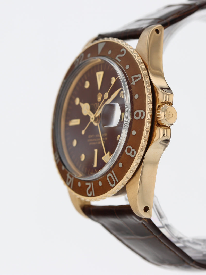 40488: Rolex 18k Yellow Gold Vintage GMT-Master, Ref. 1675, Circa 1972