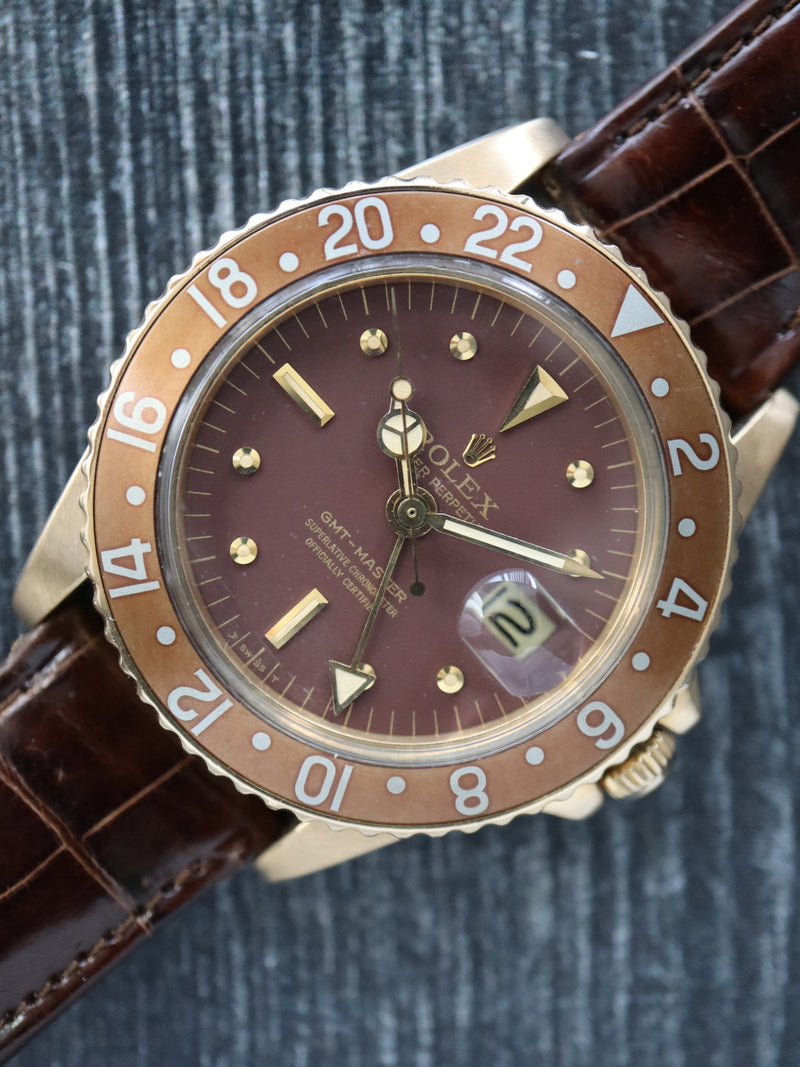 40488: Rolex 18k Yellow Gold Vintage GMT-Master, Ref. 1675, Circa 1972