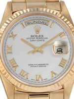 40513: Rolex 18k Yellow Gold President, Ref. 18238, Box and Papers Circa 2000