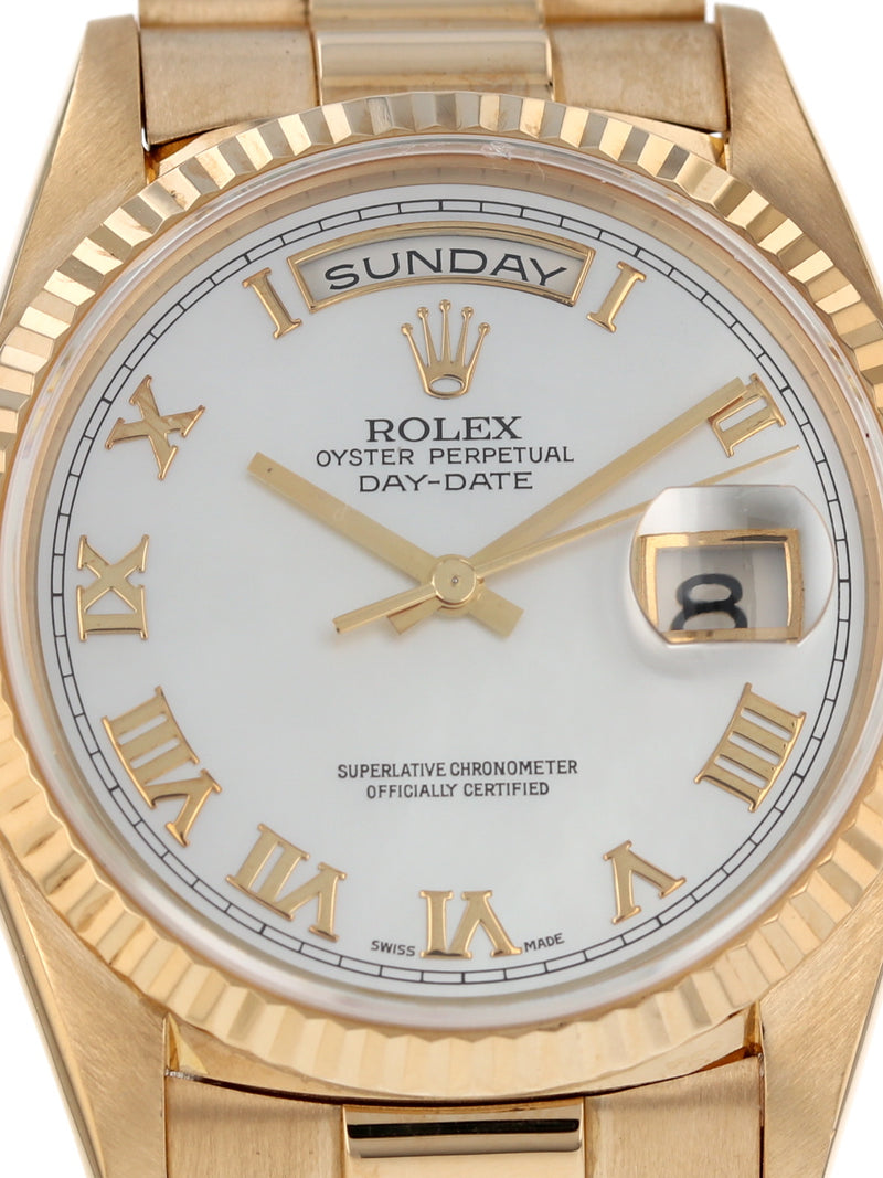 40513: Rolex 18k Yellow Gold President, Ref. 18238, Box and Papers Circa 2000