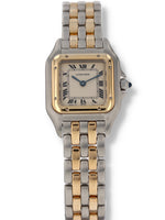 40517: Cartier Stainless Steel and 18k Yellow Gold Ladies Small Panther, Quartz