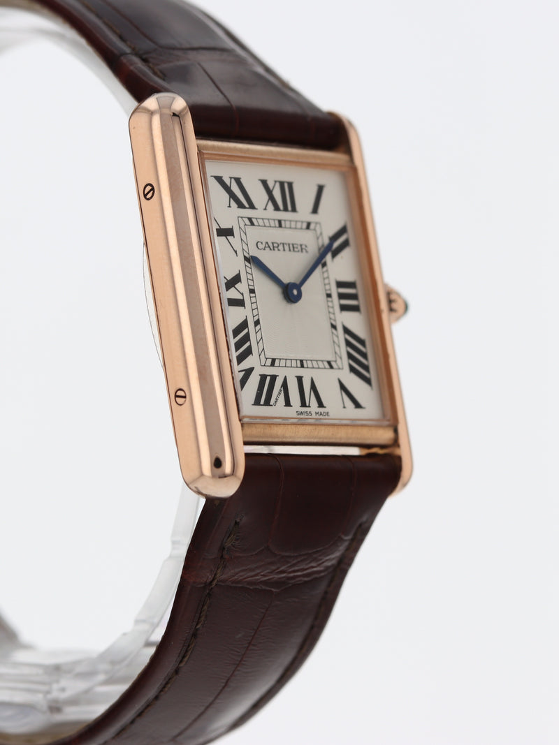 40562: Cartier 18k Rose Gold Large Tank Louis, Ref. WGTA0011, Cartier Box