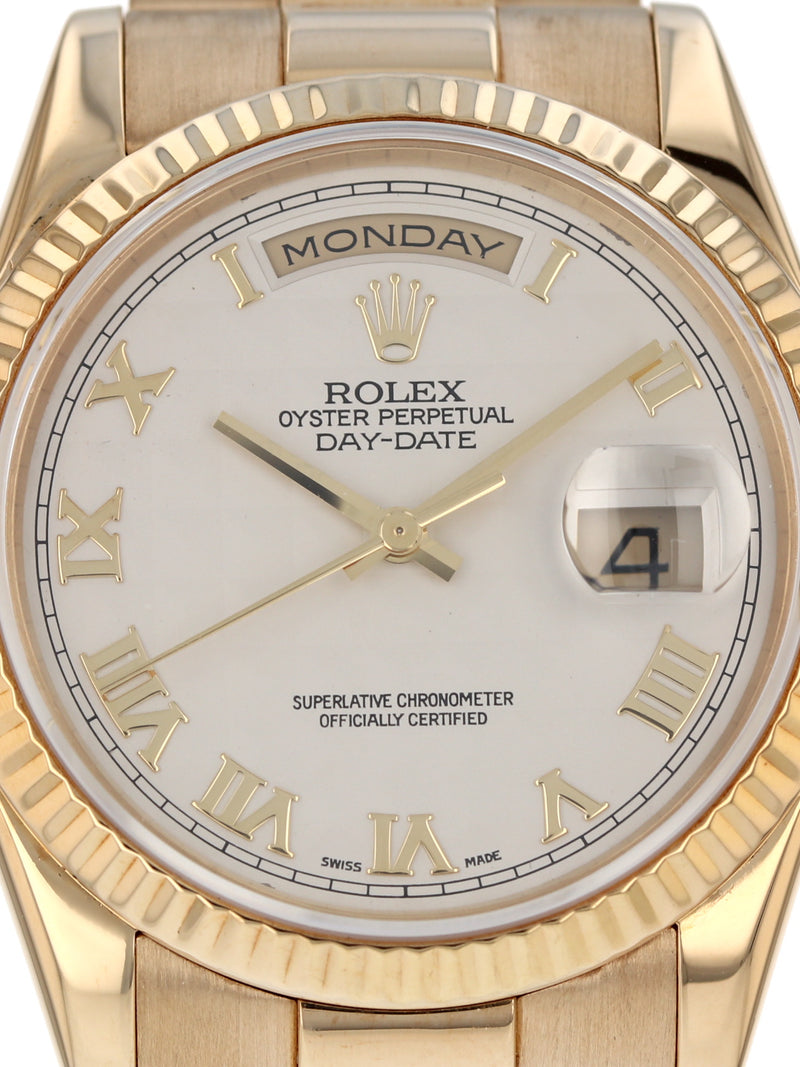 40567: Rolex 18k Yellow Gold President, Ref. 118238, Circa 2001