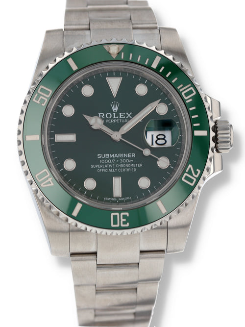 40653: Rolex Submariner "Hulk", Ref. 116610LV, Box and 2018 Card