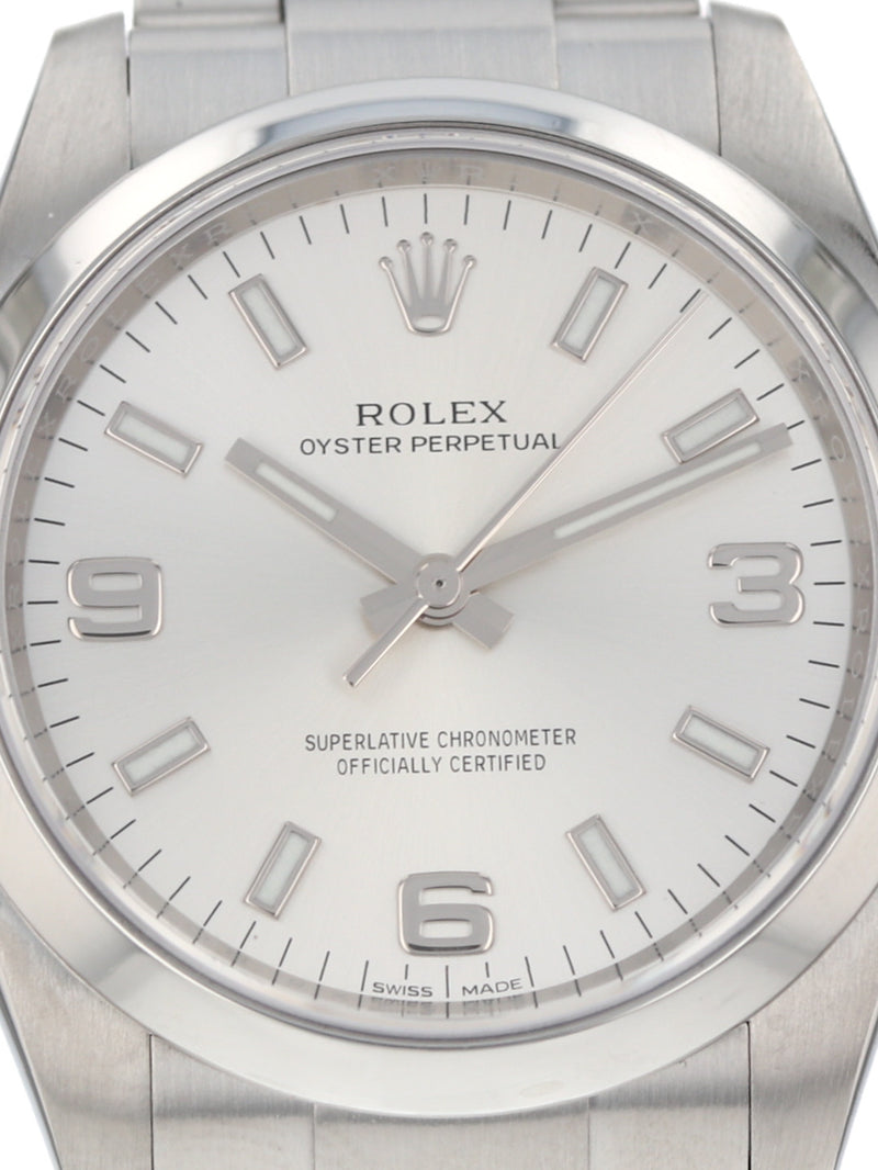 40700: Rolex Oyster Perpetual 34, Ref. 114200, Box and 2016 Card + 2025 Service Card