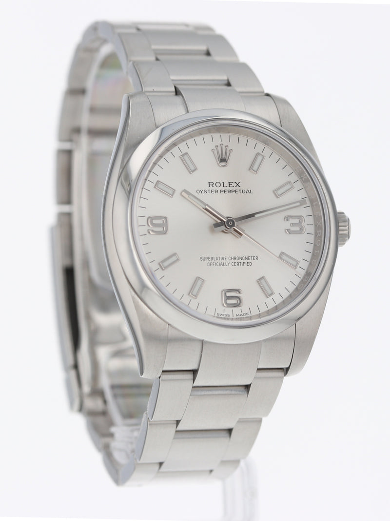 40700: Rolex Oyster Perpetual 34, Ref. 114200, Box and 2016 Card + 2025 Service Card
