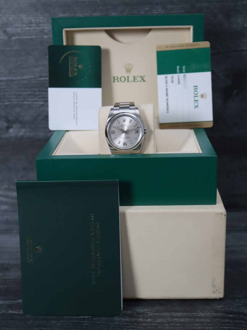 40700: Rolex Oyster Perpetual 34, Ref. 114200, Box and 2016 Card + 2025 Service Card