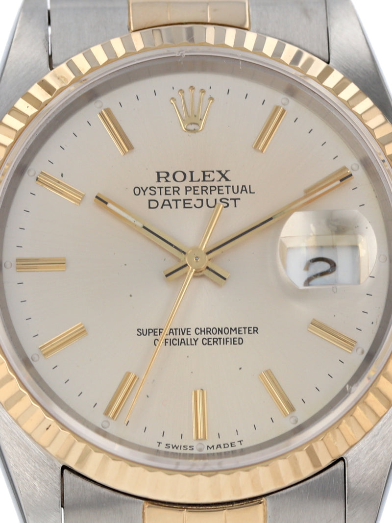 40707: Rolex Datejust 36, Ref. 16233, Box and Papers Circa 1995
