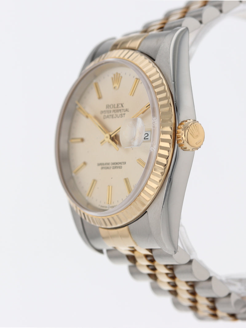 40707: Rolex Datejust 36, Ref. 16233, Box and Papers Circa 1995