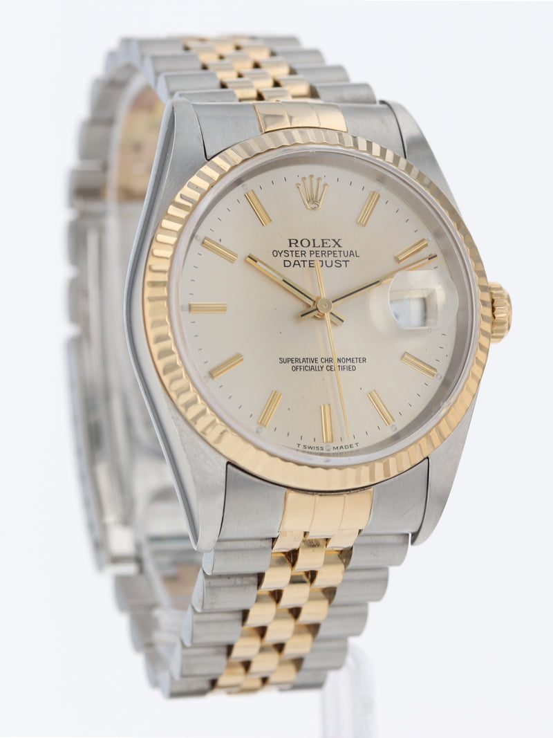 40707: Rolex Datejust 36, Ref. 16233, Box and Papers Circa 1995