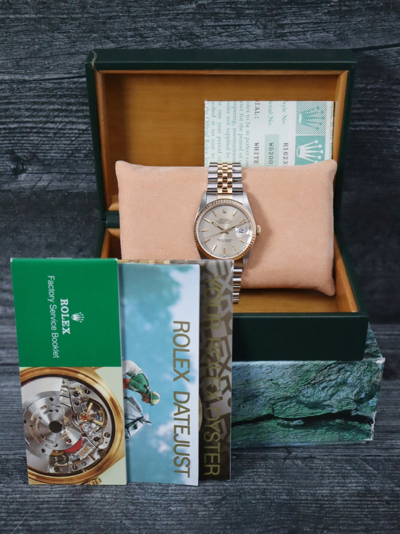 40707: Rolex Datejust 36, Ref. 16233, Box and Papers Circa 1995