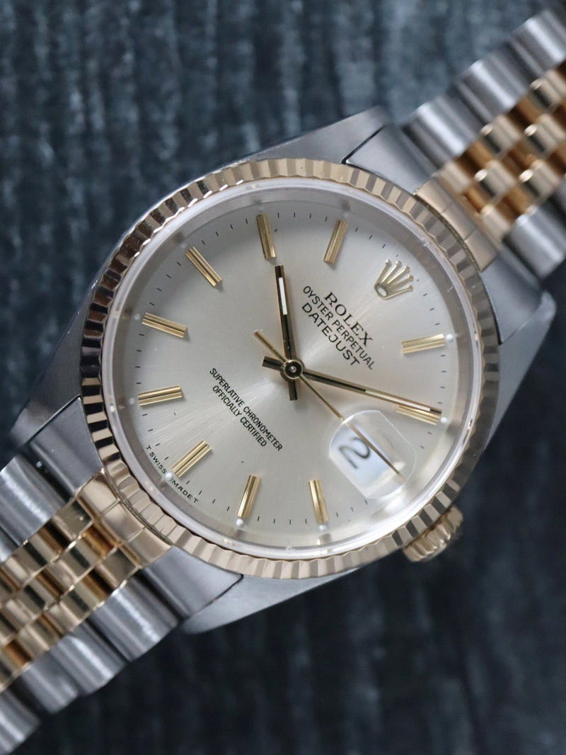 40707: Rolex Datejust 36, Ref. 16233, Box and Papers Circa 1995