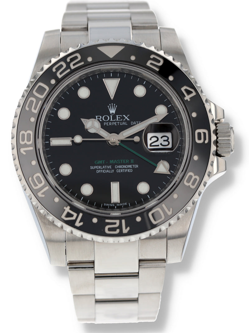 40713: Rolex GMT-Master II, Ref. 116710LN, Rolex Box + 2025 Rolex Service Card