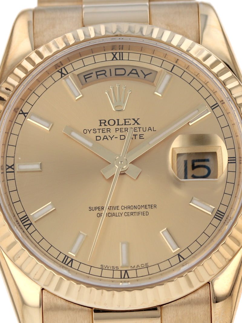 40715: Rolex 18k Day-Date 36, Ref. 118238, Box and 2013 Card