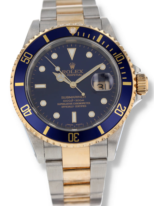 (On Hold) 40728: Rolex Submariner 40, Ref. 16613, Box and Papers Circa 2003