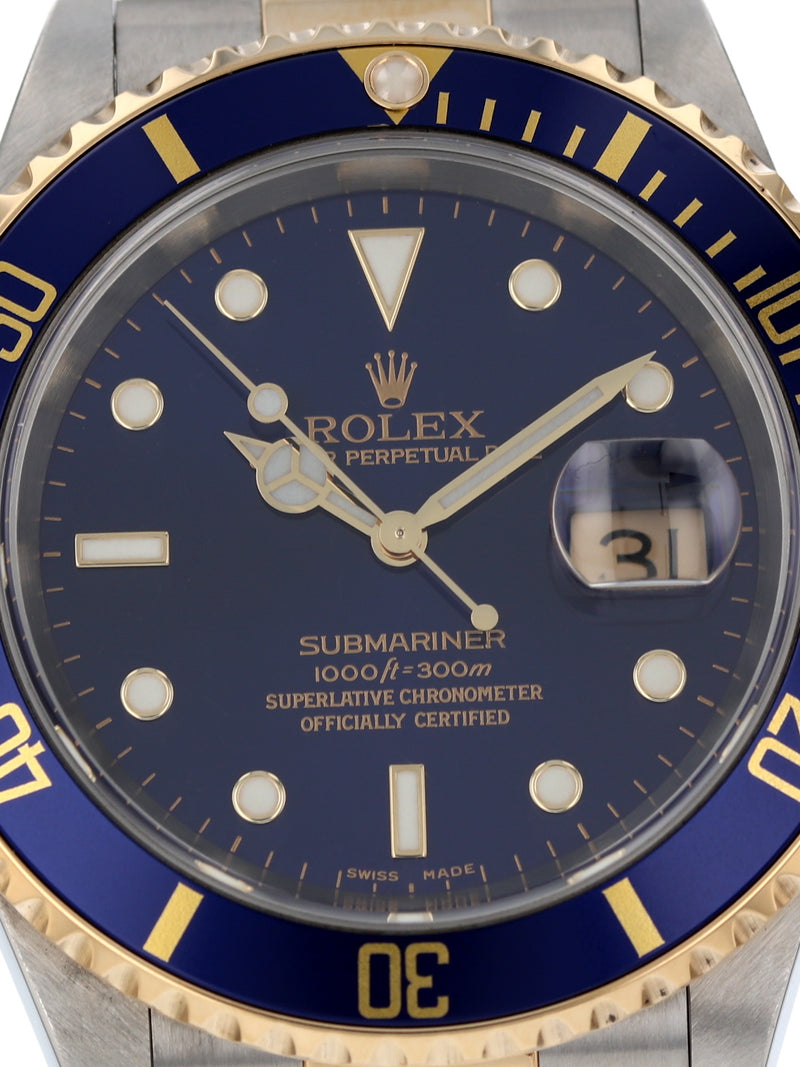 (On Hold) 40728: Rolex Submariner 40, Ref. 16613, Box and Papers Circa 2003