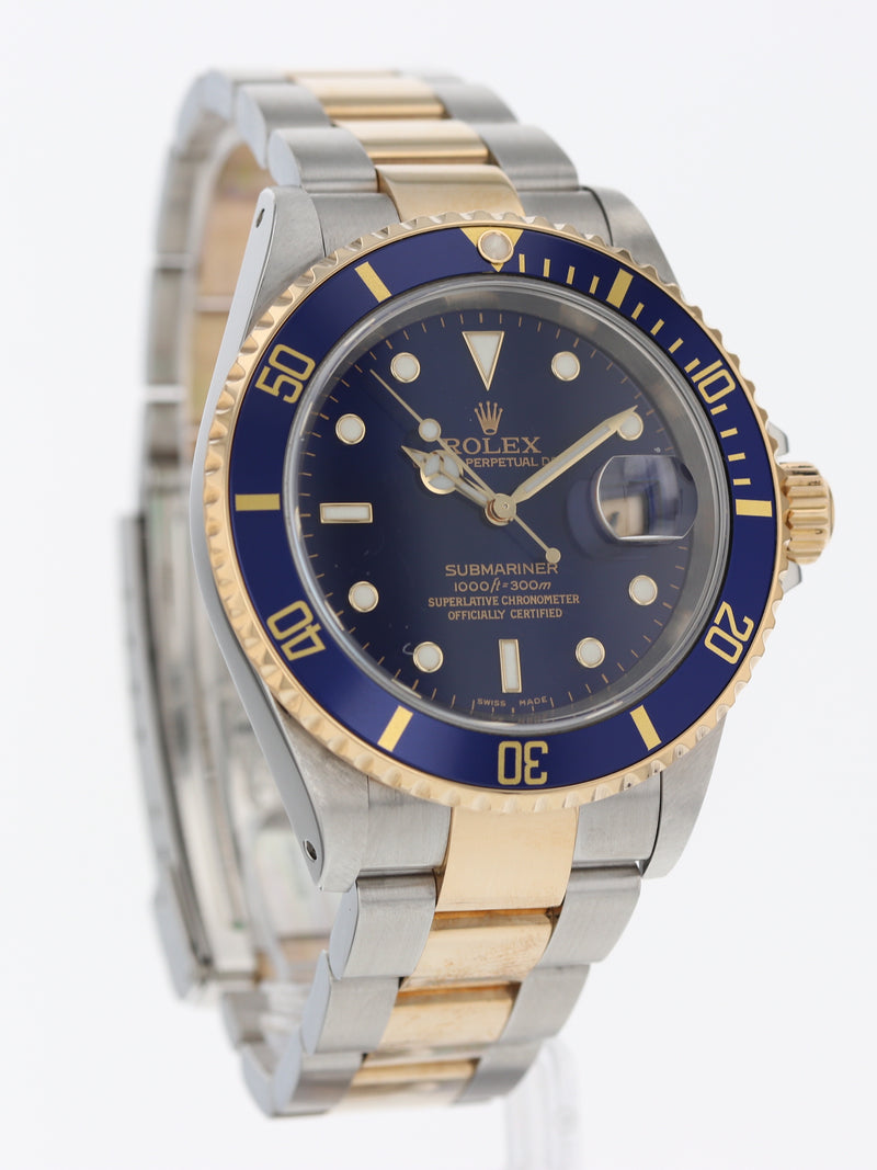 (On Hold) 40728: Rolex Submariner 40, Ref. 16613, Box and Papers Circa 2003
