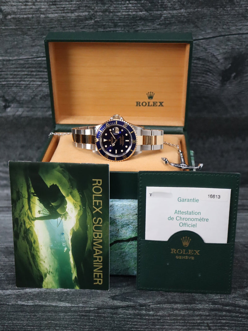 (On Hold) 40728: Rolex Submariner 40, Ref. 16613, Box and Papers Circa 2003