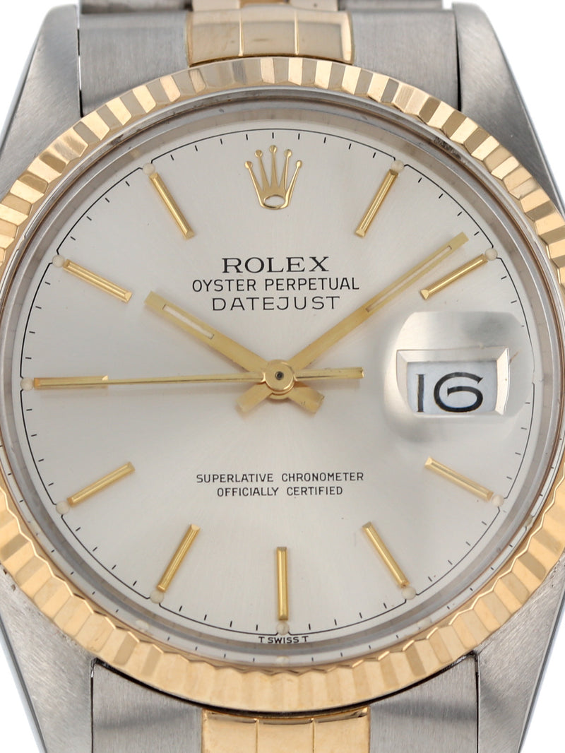 40751: Rolex Datejust 36, Ref. 16013, Rolex Papers Circa 1986