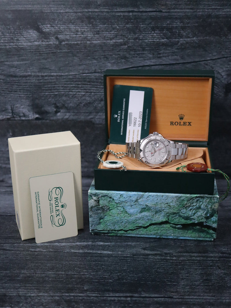 40758: Rolex Yacht-Master 40, Ref. 16622, Rolex Box and 2023 Service card + Rolex CPO 2025 Card