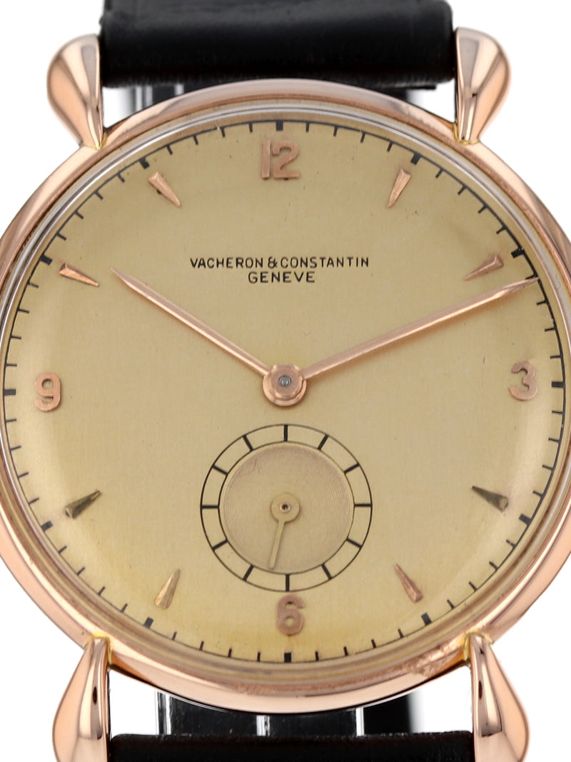 40768: Vacheron Constantin 18k Rose Gold Vintage Wristwatch, Size 31mm, Circa 1940's