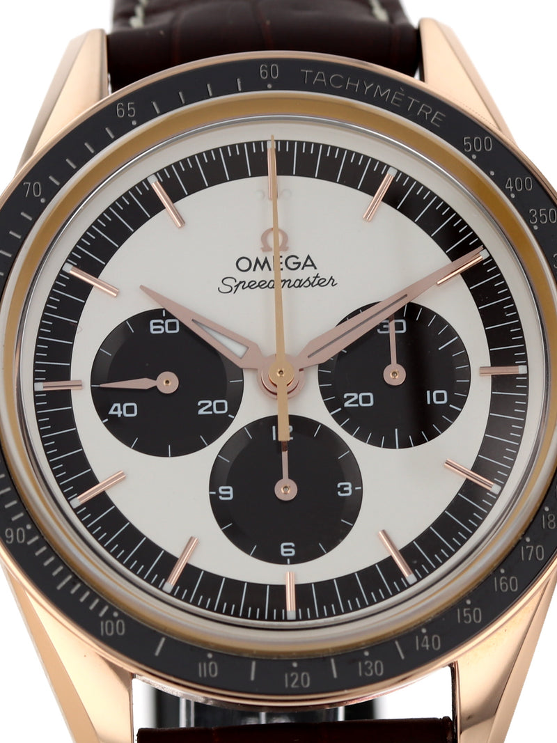 40777: Omega 18k Sedna FOIS Speedmaster Anniversary, Ref. 311.63.40.30.02.001, Box and 2021 Card