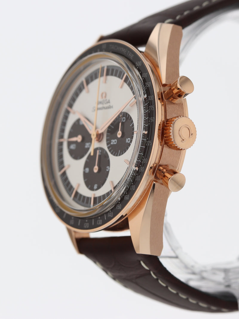 40777: Omega 18k Sedna FOIS Speedmaster Anniversary, Ref. 311.63.40.30.02.001, Box and 2021 Card