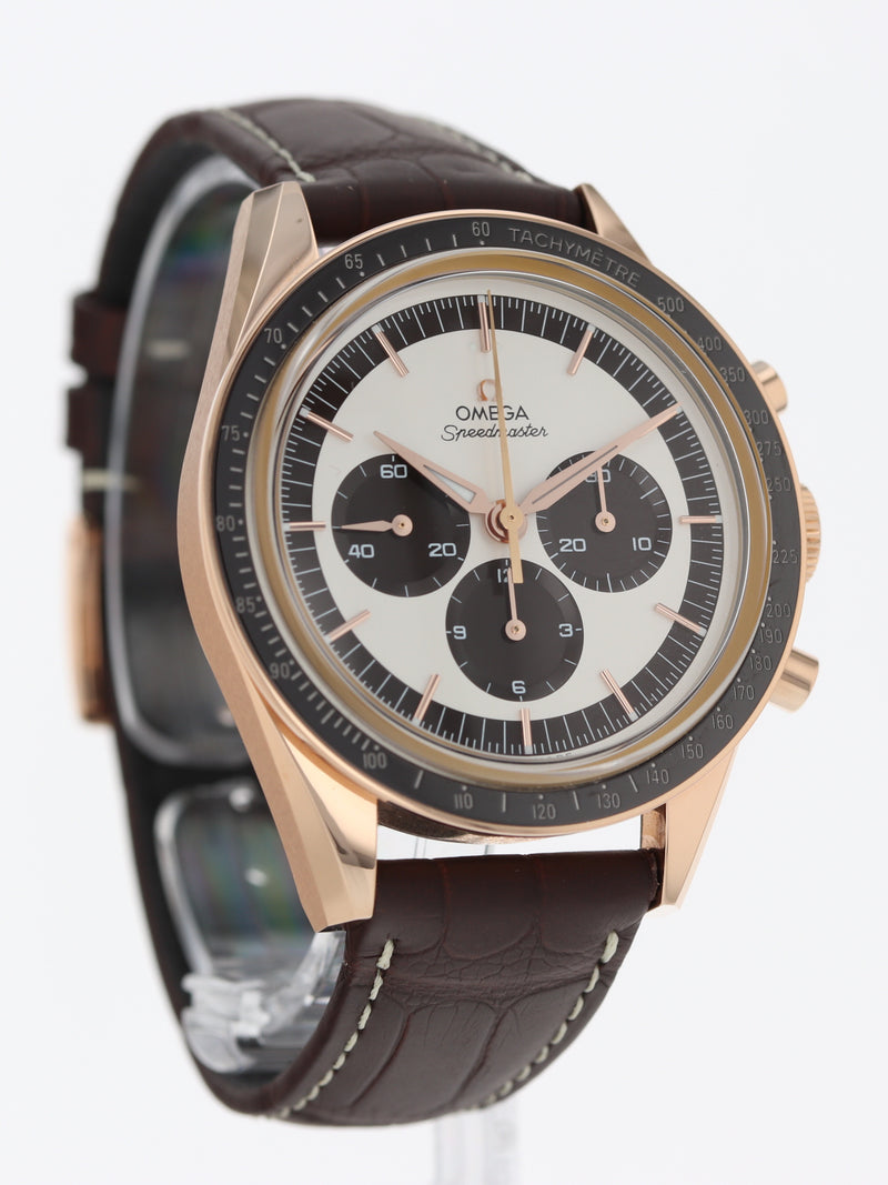 40777: Omega 18k Sedna FOIS Speedmaster Anniversary, Ref. 311.63.40.30.02.001, Box and 2021 Card
