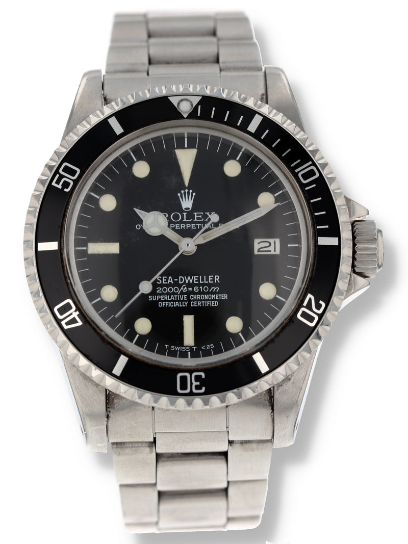40784: Rolex Rare Vintage Sea-Dweller Great White, Ref. 1665, Box and Papers Circa 1980 UNPOLISHED