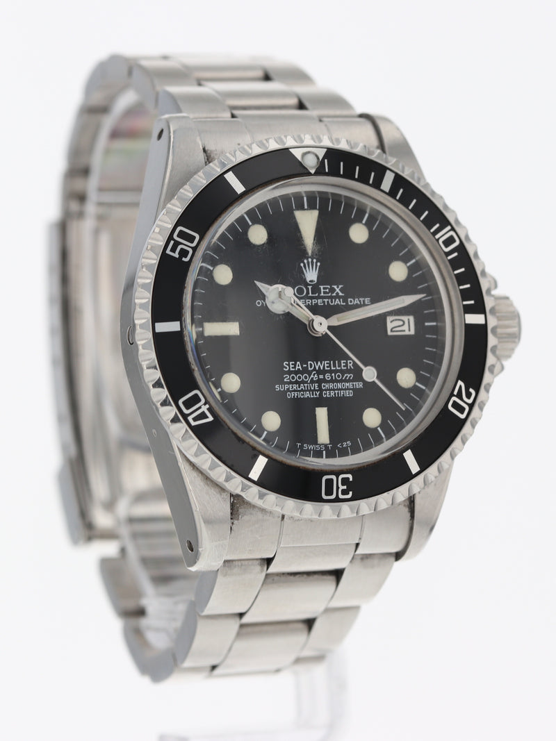 40784: Rolex Rare Vintage Sea-Dweller Great White, Ref. 1665, Box and Papers Circa 1980 UNPOLISHED