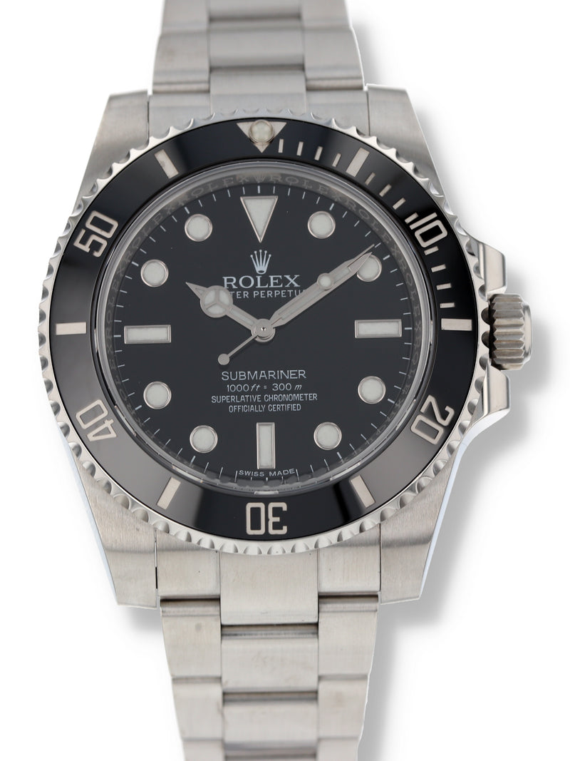 40789: Rolex Submariner 40 "No Date", Ref. 114060, Box and 2017 Card