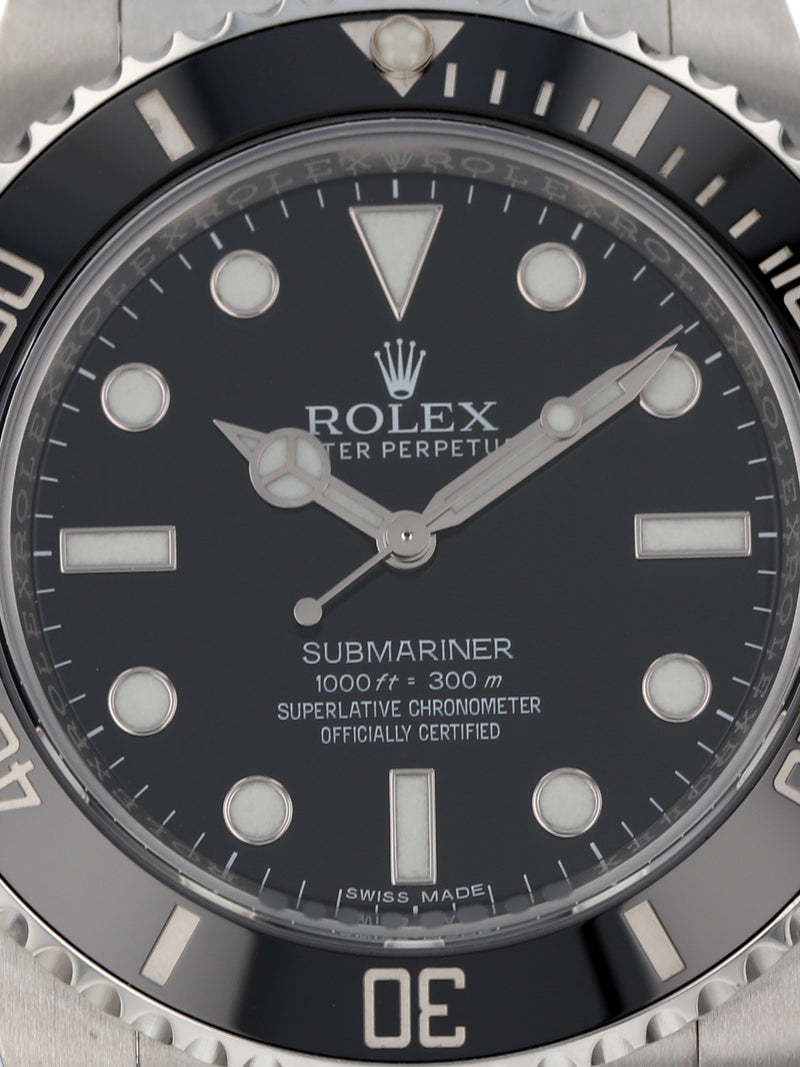 40789: Rolex Submariner 40 "No Date", Ref. 114060, Box and 2017 Card