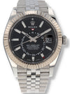 40834: Rolex Sky-Dweller, Black Dial, Ref. 326934, Box and 2023 Card (BOTH BRACELETS)