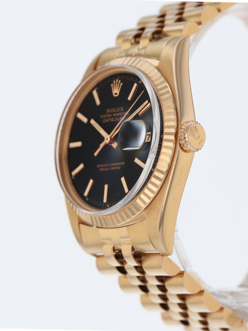 40850: Rolex Rare Vintage 18k Rose Gold Datejust, Ref. 1601, Circa 1972