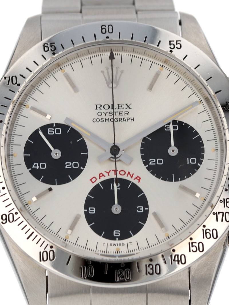 40852: Rolex Vintage "Big Red" Daytona, Ref. 6265, Box and Papers, Circa 1986. Unpolished