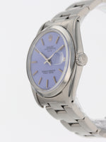 40857: Rolex Date, Ref. 1500, Custom Color Lavender Dial, Circa 1978