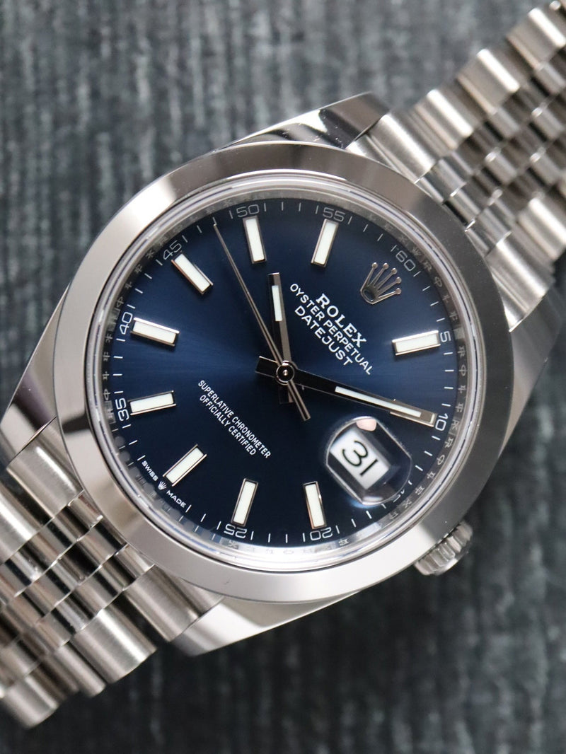 40859: Rolex Datejust 41, Ref. 126300, 2024 Full Set LIKE NEW Unpolished