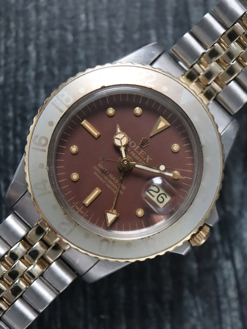 40865: Rolex Vintage GMT-Master "Root Beer", Ref. 1675, Full Set Circa 1970's