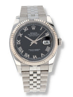 40900: Rolex Datejust 36, Ref. 116234, Black Roman Dial